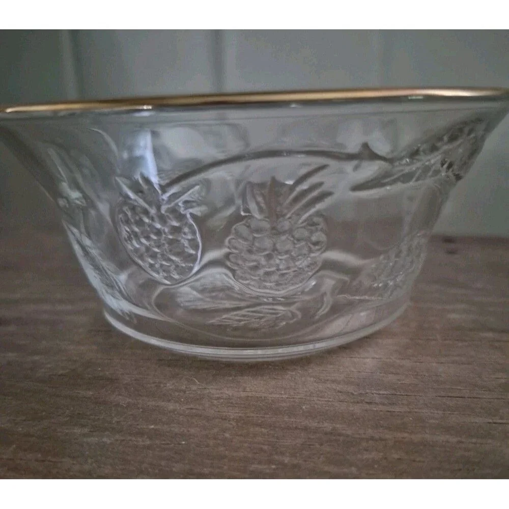 Arcopol Crystal Embossed Jam Bowl, Made In France 5